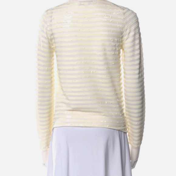 MICHAEL KORS COLLECTION Merino Wool Crew Neck Sweater Size: XS Cream Beige - Picture 3 of 3